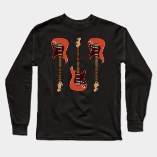 Triple Aged Candy Apple Red Stratocaster Long Sleeve T-Shirt